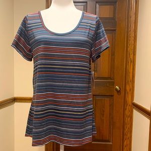 ⭐️Multicolored Striped Short Sleeve Tee